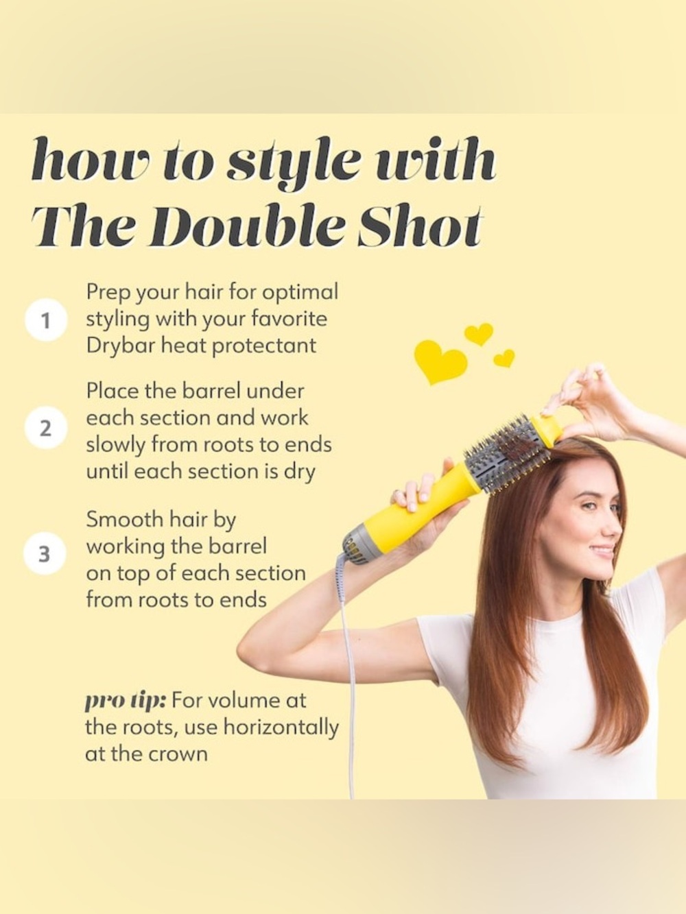 Drybar Double Shot Blow-Dryer Brush with Yellow Accents - Picture 10 of 15